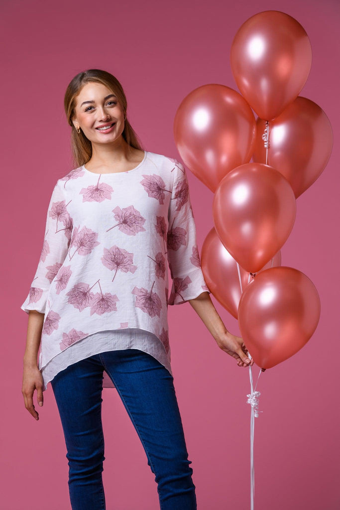 Flower Double Layer Top-Tops-Paco