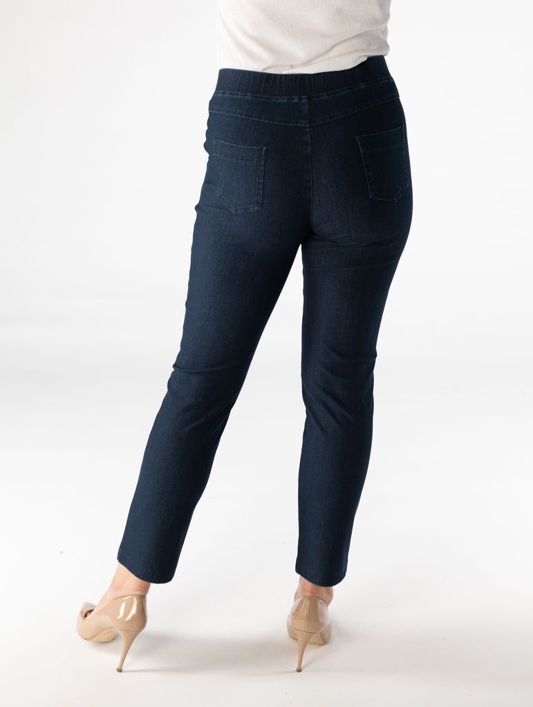 27" Denim Trouser with metal trim-Trousers-Paco