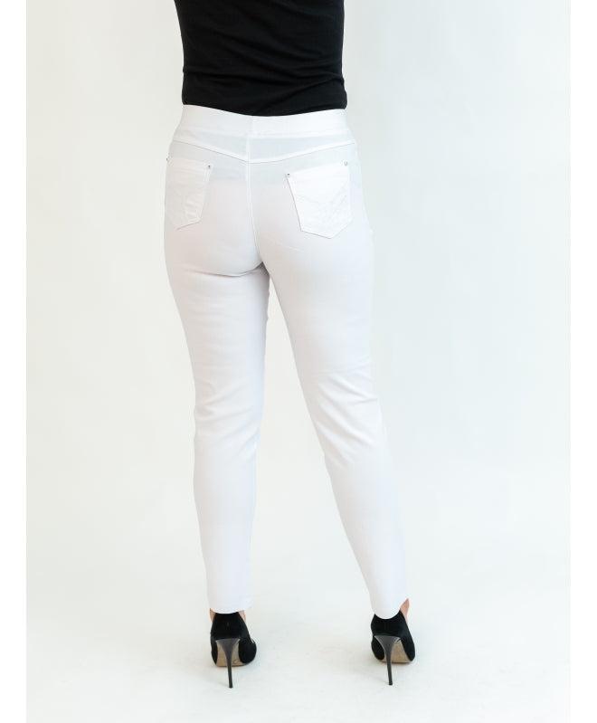 27" Leg Trouser - White-Trousers-Paco