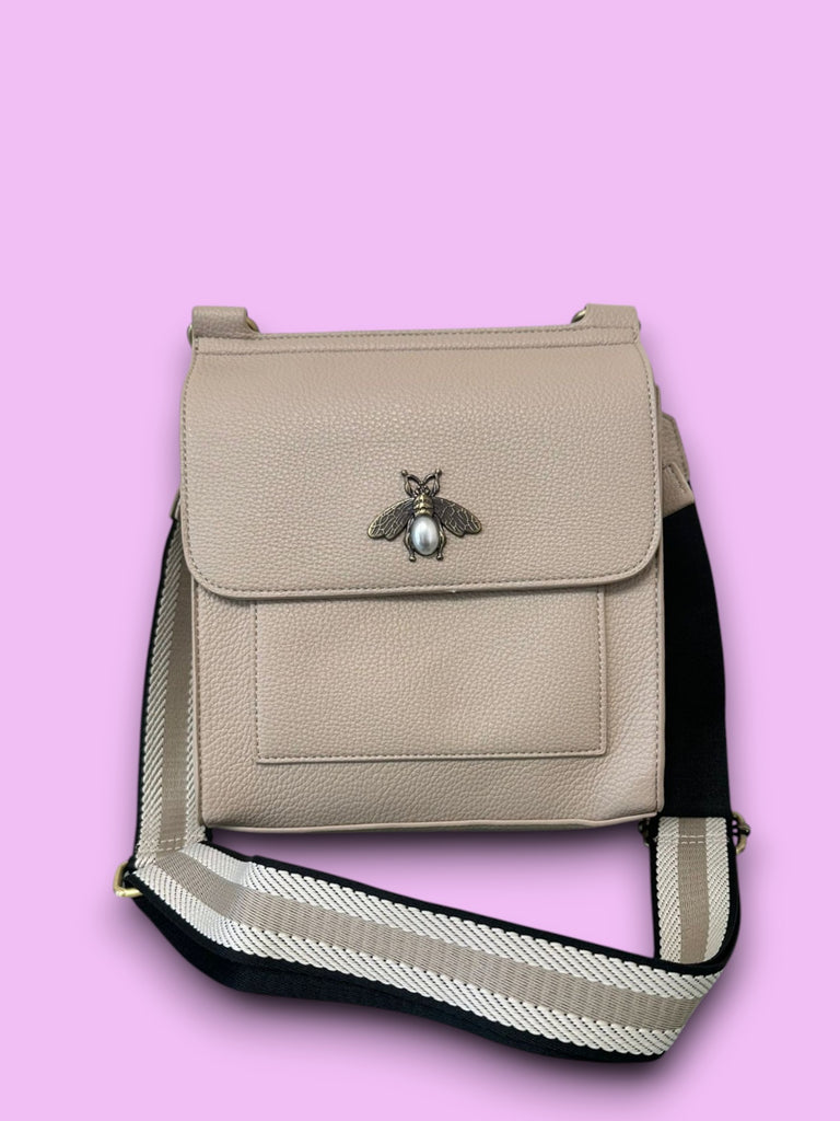 Bee Cross Body Bag - JM1372 Beige-BAGS-Paco