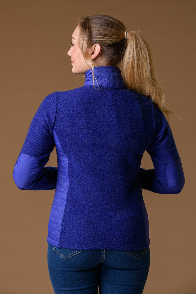 Boucle + Onion Quilt Jacket - Blue-Fleece-Paco