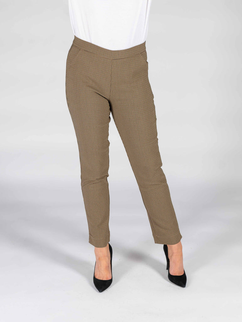 Brown Multi Check Trouser-Trousers-Paco