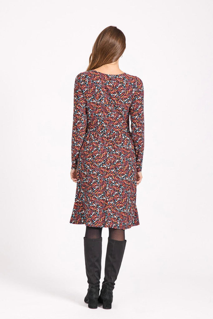 Butterfly Print Soft Touch Dress-Dresses-Paco