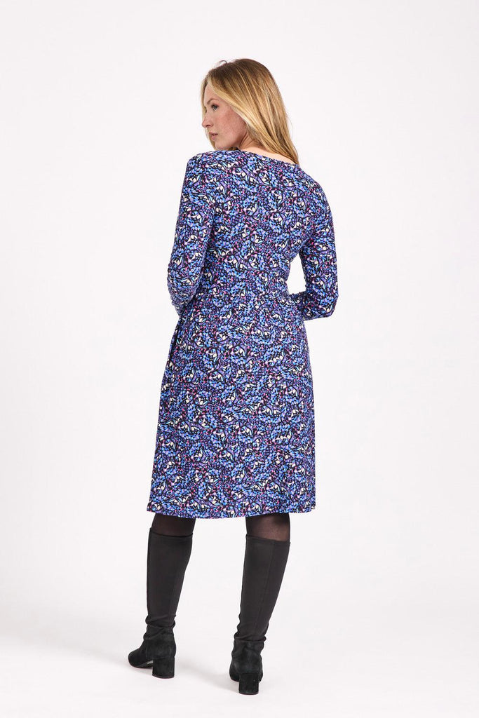 Butterfly Print Soft Touch Dress-Dresses-Paco