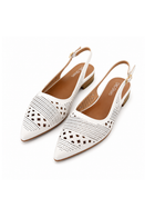 Cut Out Detail Slingback CHC555 WHITE
