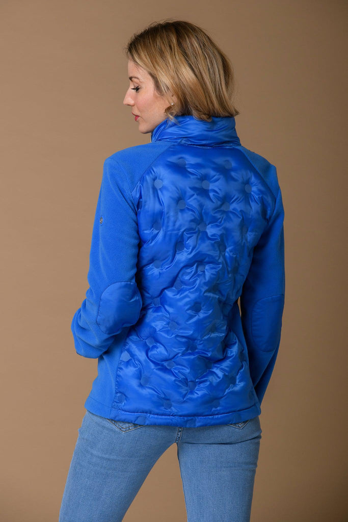 Circle Quilt & Fleece Jacket - Blue-Sportswear-Paco