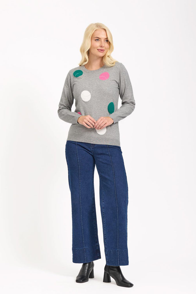 Circle Stitch Jumper-Knitwear-Paco