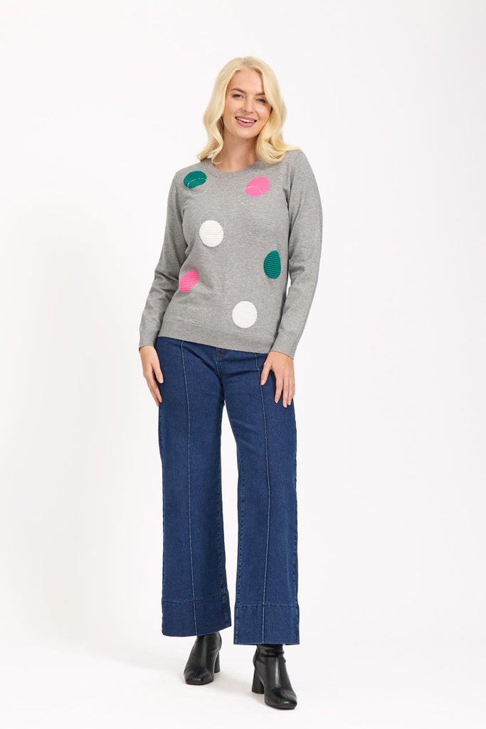 Circle Stitch Jumper-Knitwear-Paco