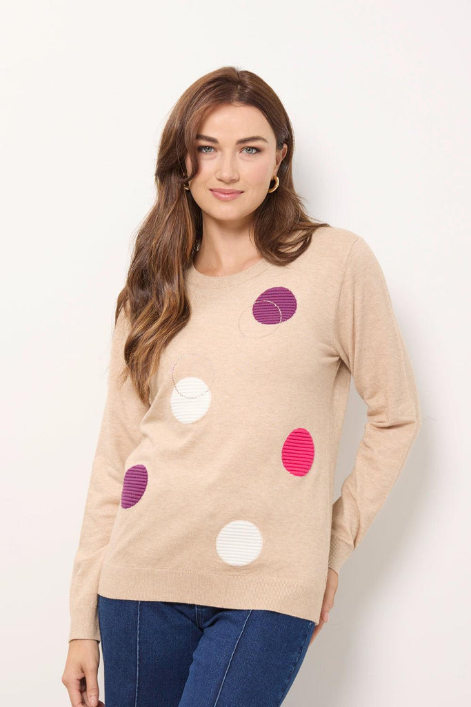 Circle Stitch Jumper-Knitwear-Paco