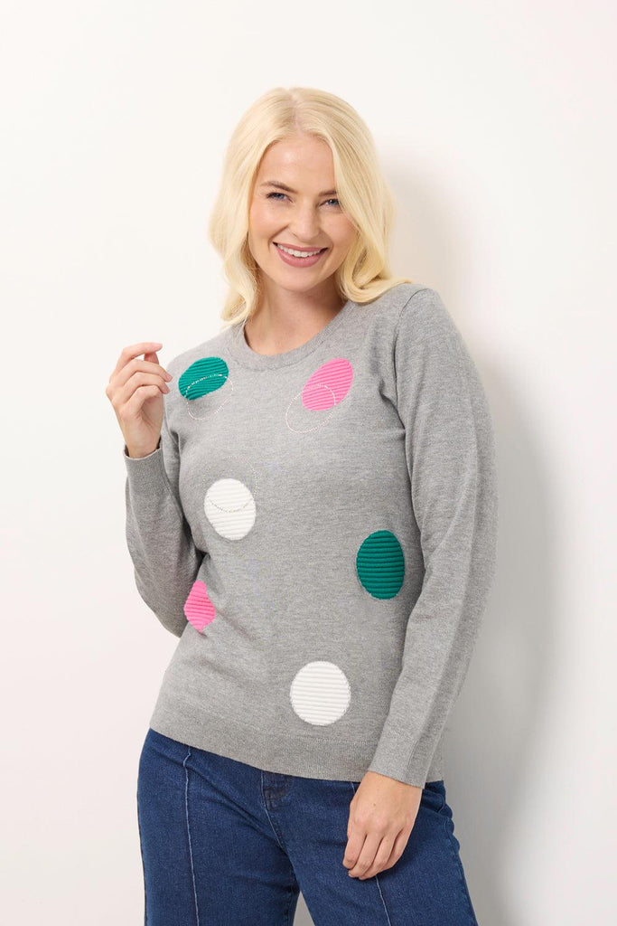 Circle Stitch Jumper-Knitwear-Paco