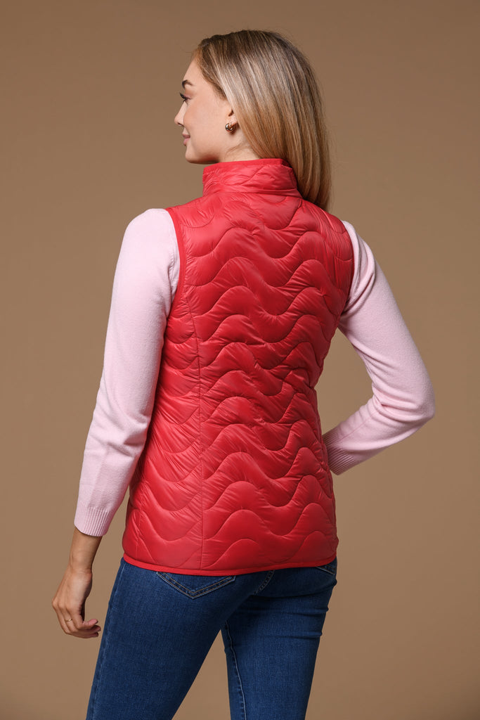 Colour Zip Gilet- Red-Gilets-Paco