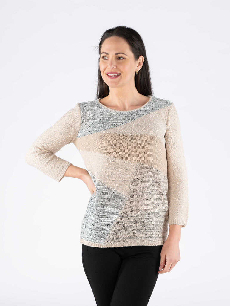 Colour block Jumper-Jumpers & Cardigans-Paco