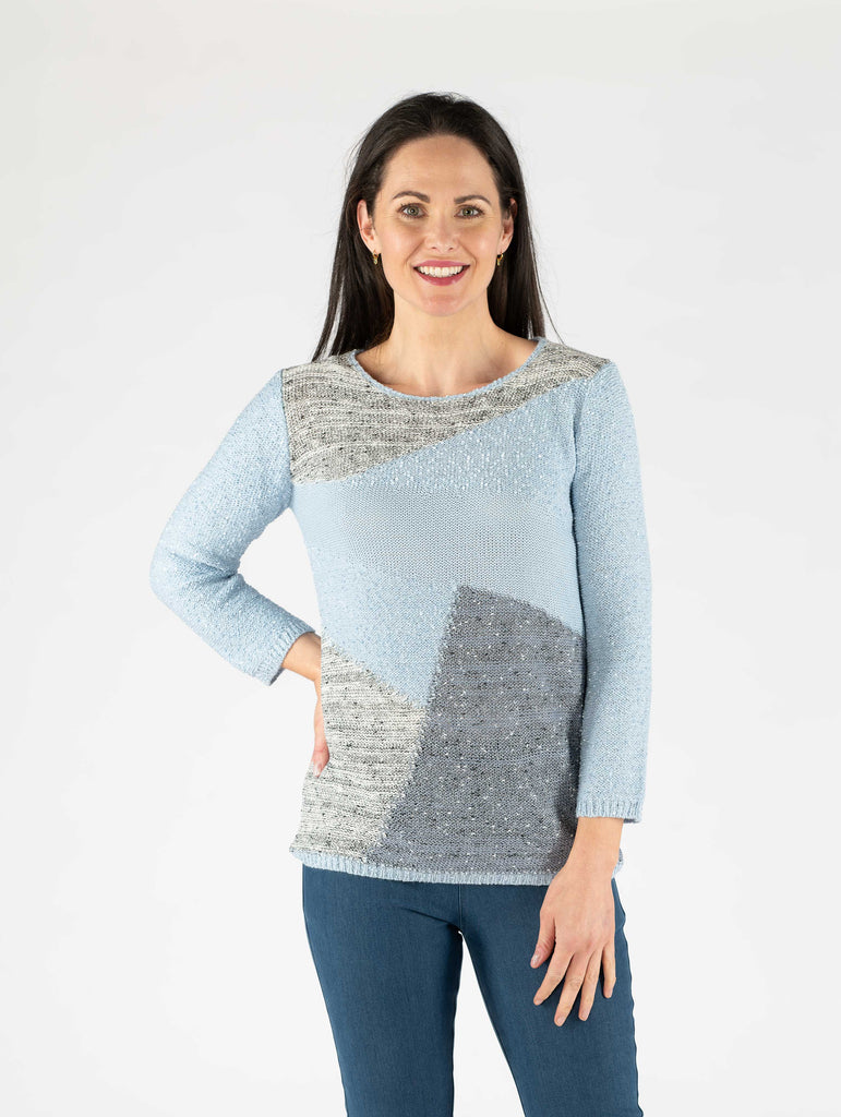 Colour Block Jumper-Jumpers & Cardigans-Paco