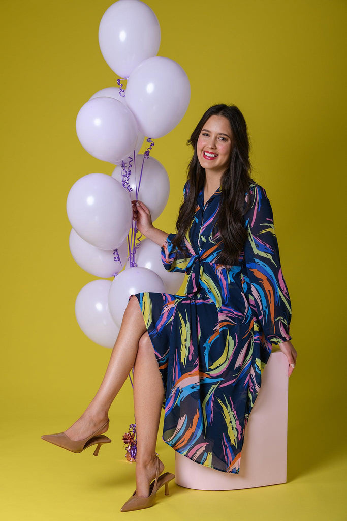 Colourful Splash Maxi Dress-Dresses-Paco