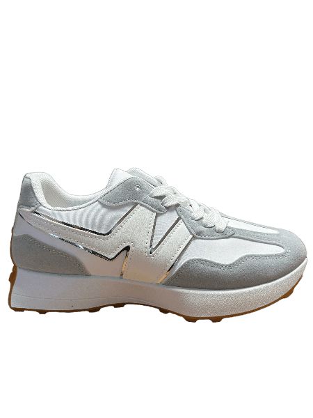 Comfort Trainer- Grey/White-Footwear-Paco