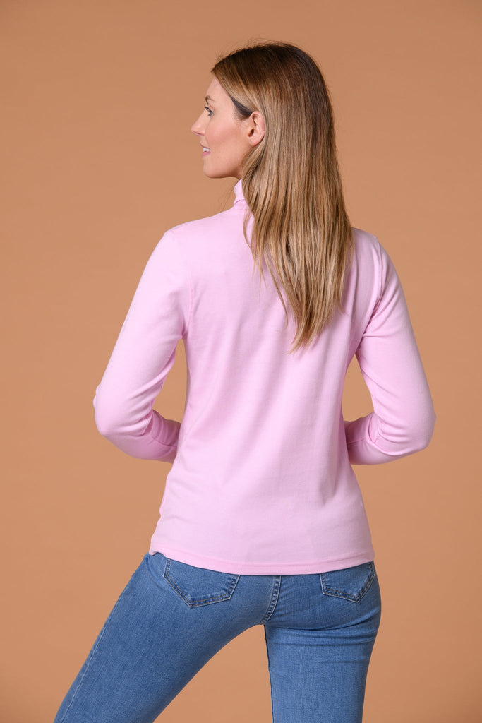 Cotton Roll Neck Top-Tops-Paco