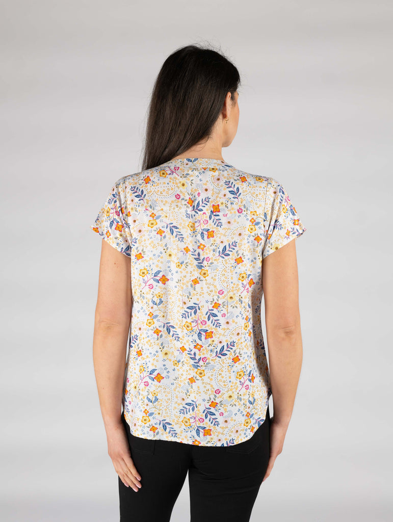 Ditzy Print Blouse-Tops-Paco