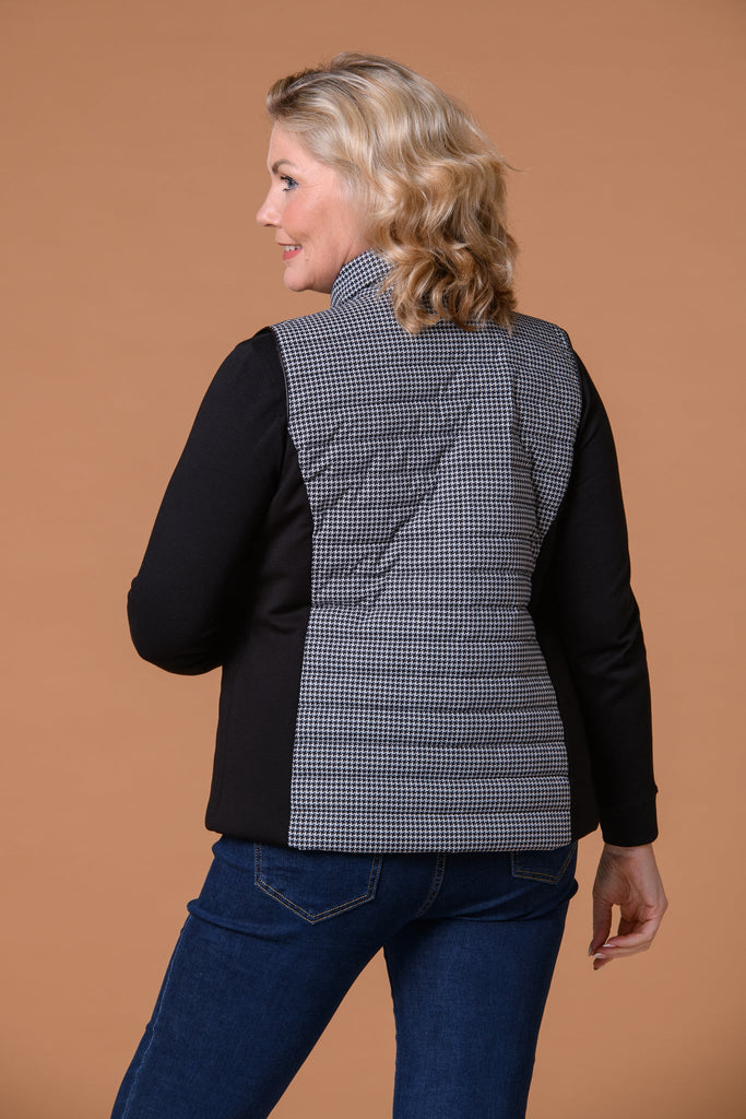 Dogtooth Gilet White/Black-Gilets-Paco