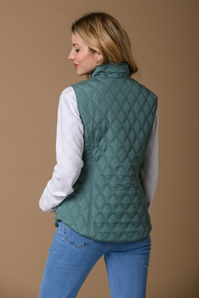 Double Diamond Gilet - Olive-Gilets-Paco