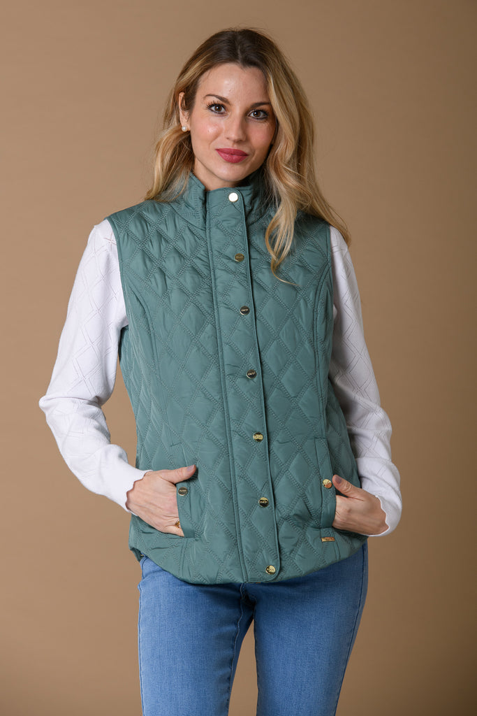 Double Diamond Gilet - Olive-Gilets-Paco