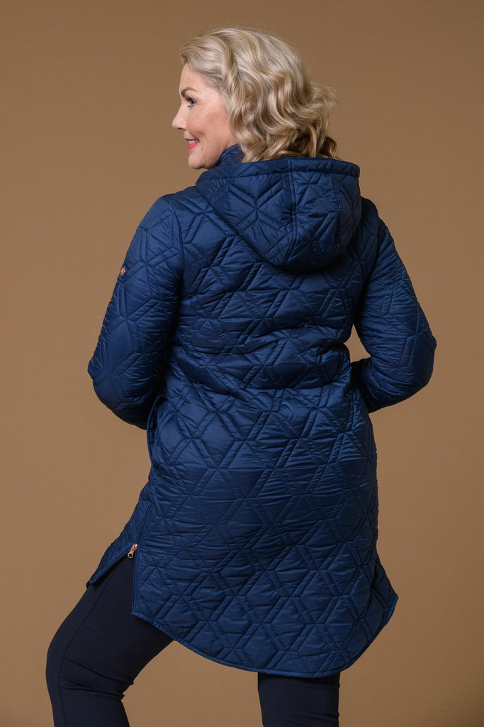 Double Diamond Quilt Jacket-Navy-Jackets-Paco