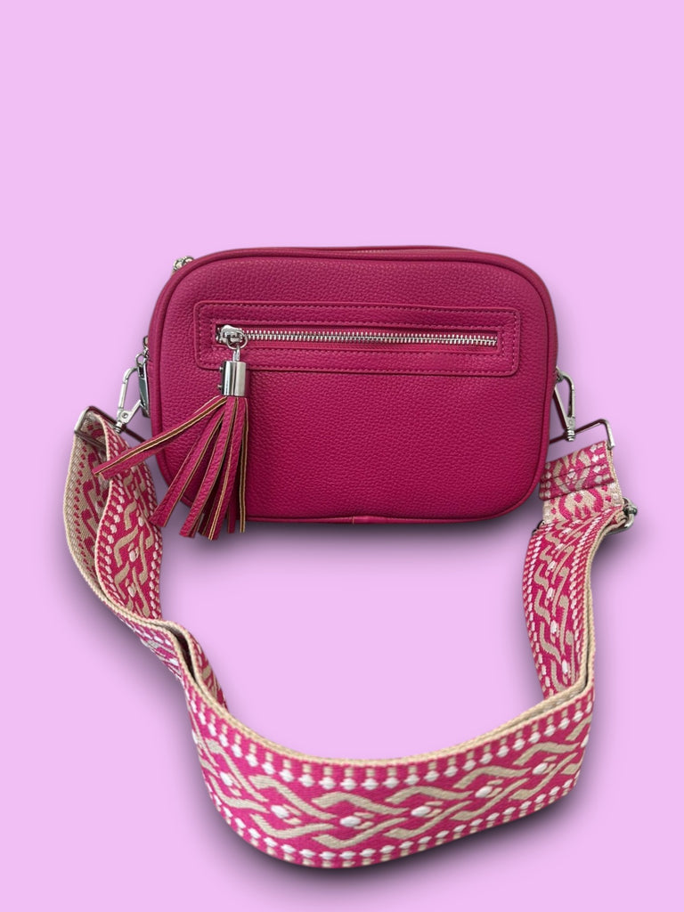Double Zip Crossbody Bag - JM1380 Rose-BAGS-Paco