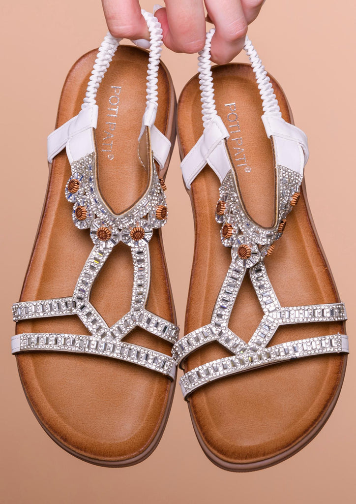 Embellished Gladiator Sandal-Shoe-Paco