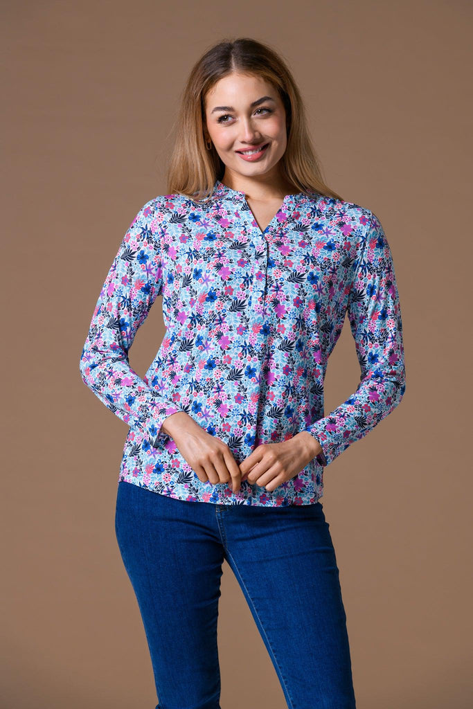 Emily Ditsy Print Top-Tops-Paco