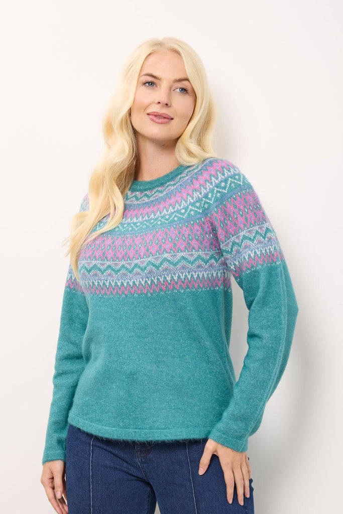 Fairisle Hooded Jumper-Knitwear-Paco