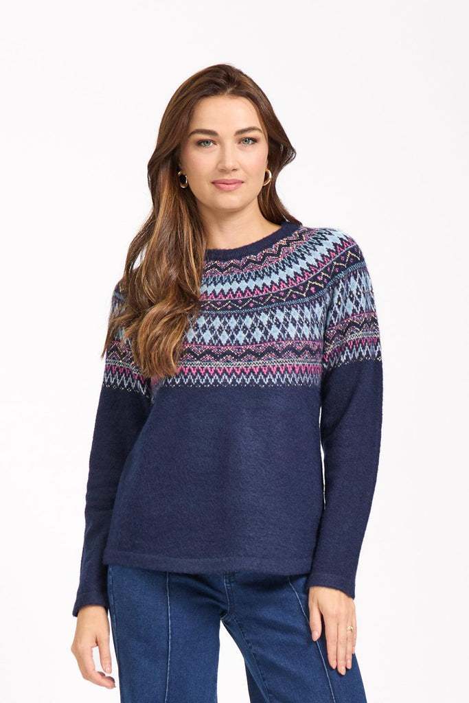 Fairisle Hooded Jumper-Knitwear-Paco