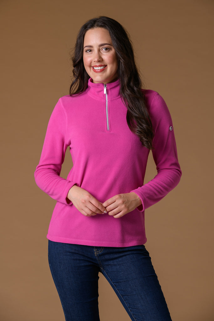 Fleece 1/2 Zip - Pink-Fleece-Paco