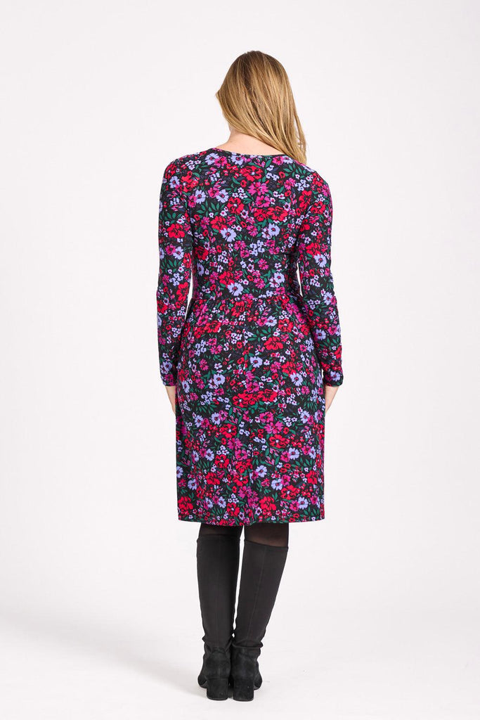 Floral Print Soft Touch Dress-Dresses-Paco