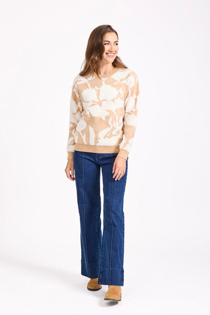 Floral Silhouette Jumper-Knitwear-Paco