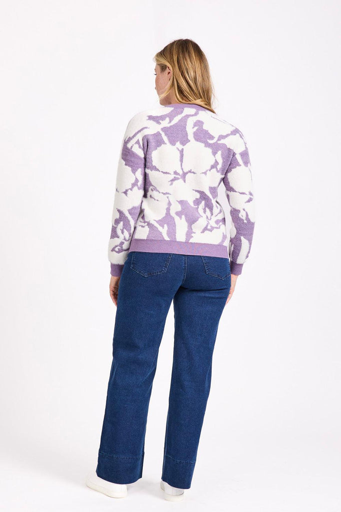 Floral Silhouette Jumper-Knitwear-Paco