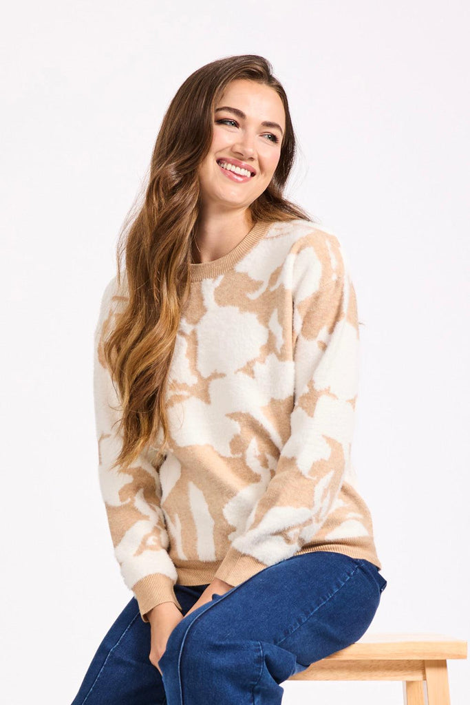 Floral Silhouette Jumper-Knitwear-Paco