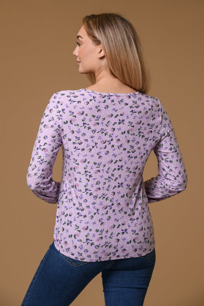 Floral Spot Super soft Top-Lilac-Tops-Paco