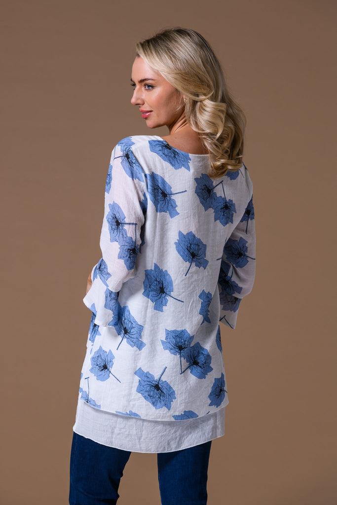 Flower Double Layer Top-Tops-Paco