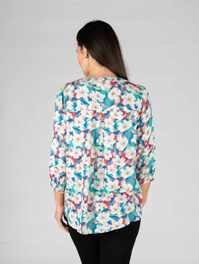 Flower Print Blouse-Tops-Paco