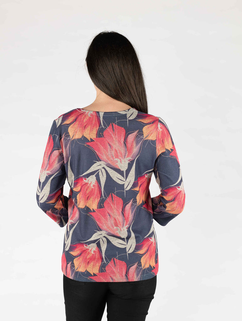 Flower Print Top-Tops-Paco