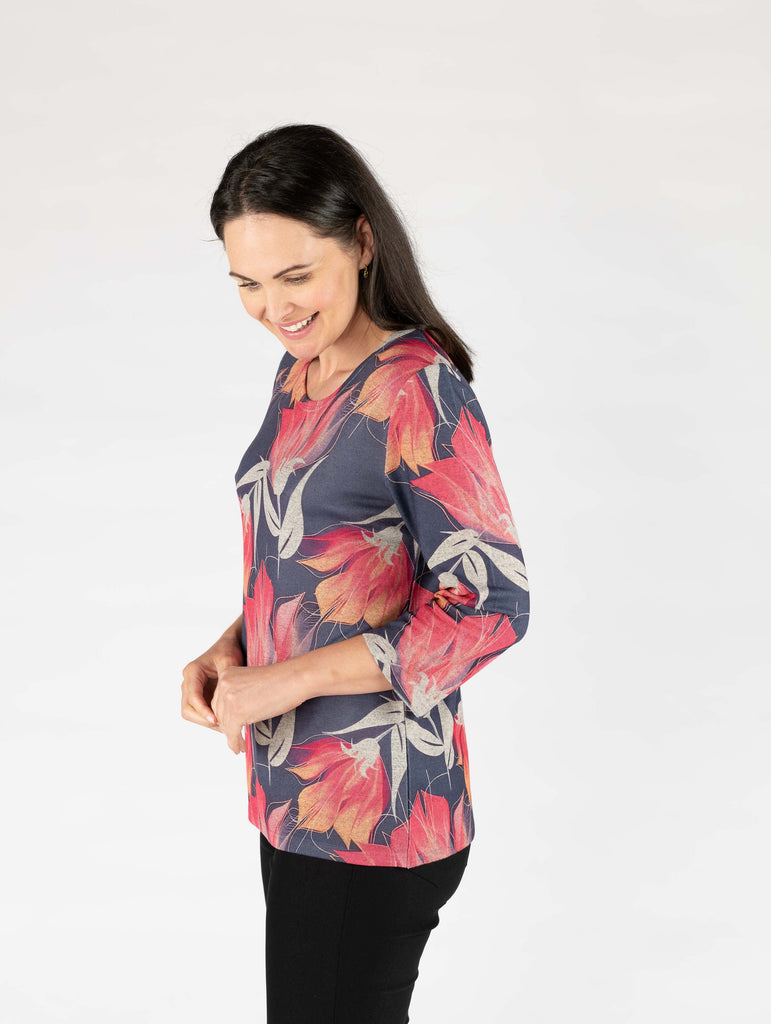 Flower Print Top-Tops-Paco