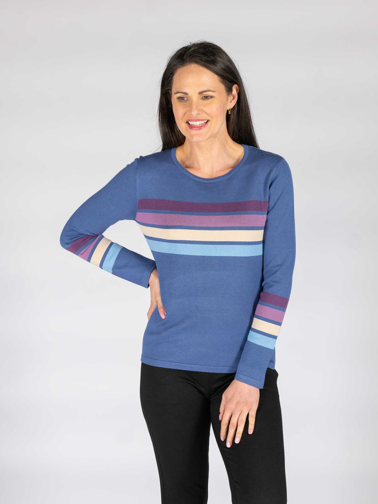 Four Stripe Jumper-Jumpers & Cardigans-Paco