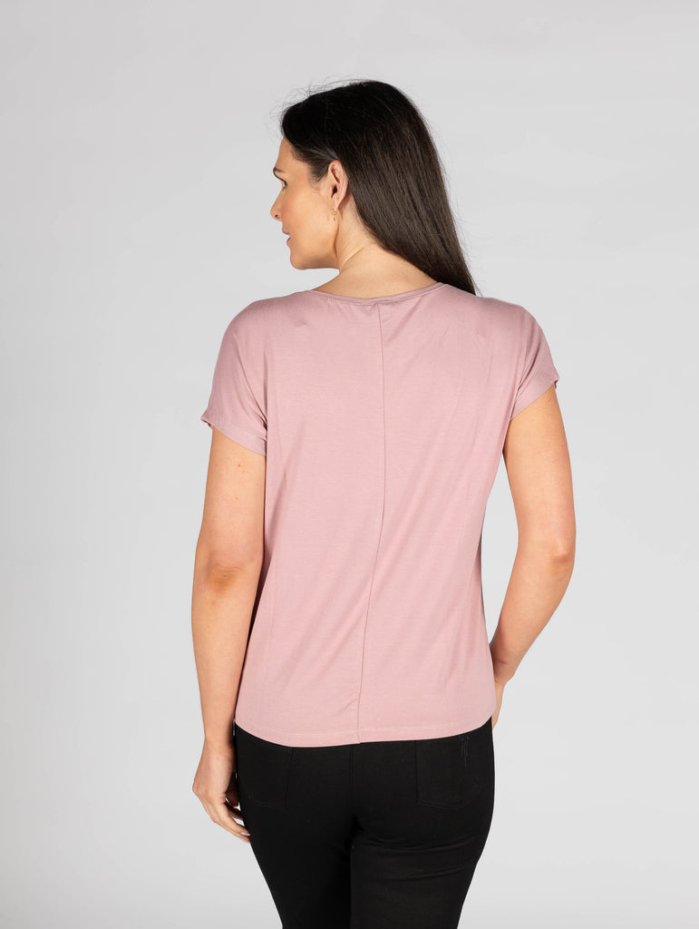 Hotfix Detail Top Round Neck Top-T Shirts-Paco