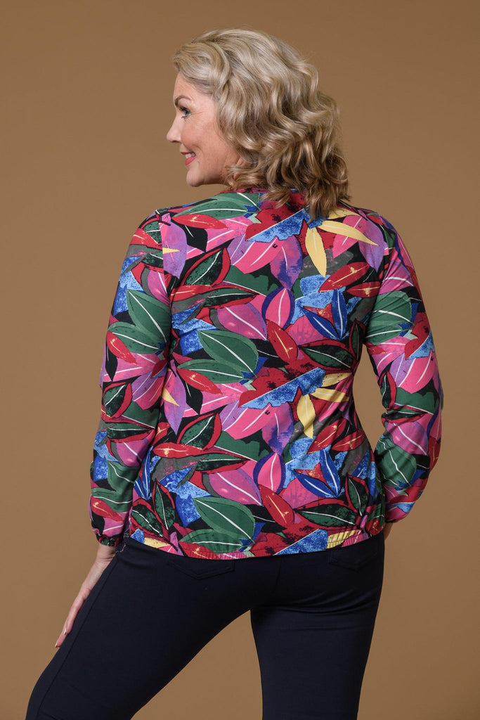 Jungle Leaf Super Soft Top- Multi-Tops-Paco