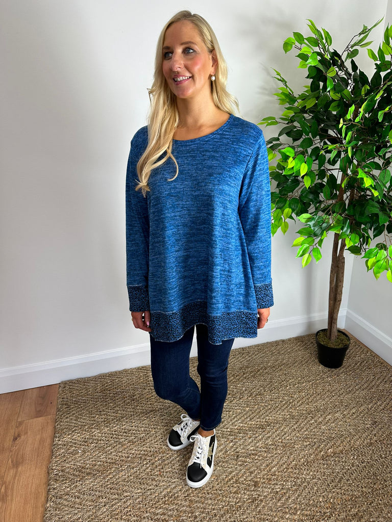 Knitted Crew Neck Tunic-Tops-Paco