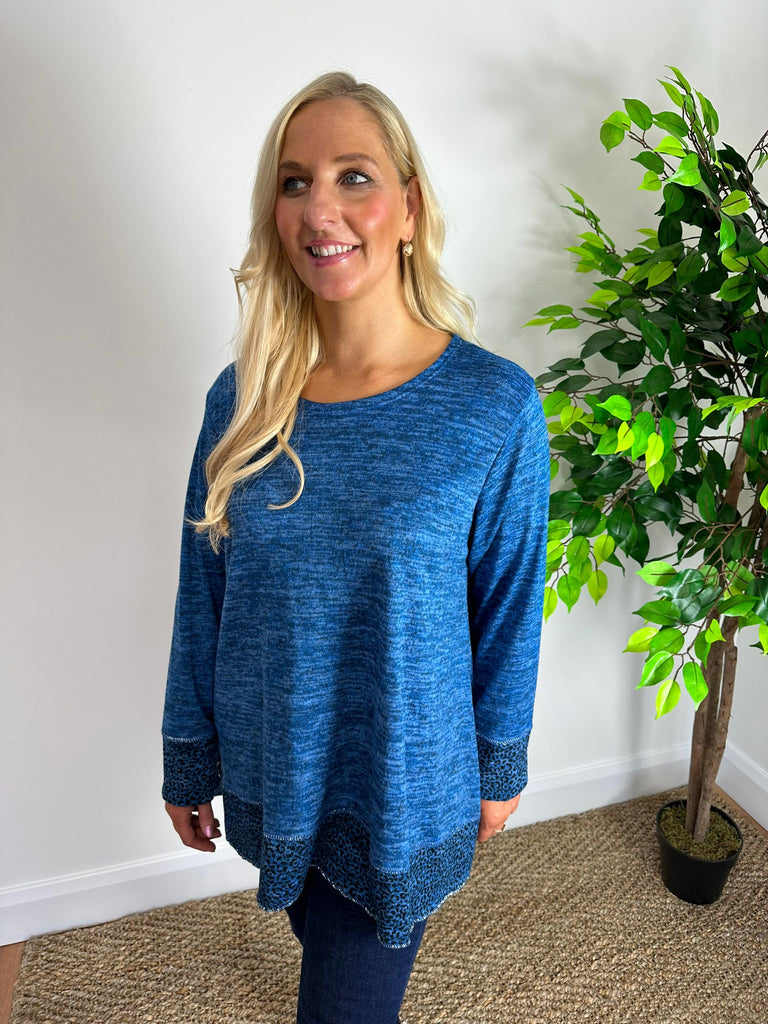 Knitted Crew Neck Tunic-Tops-Paco