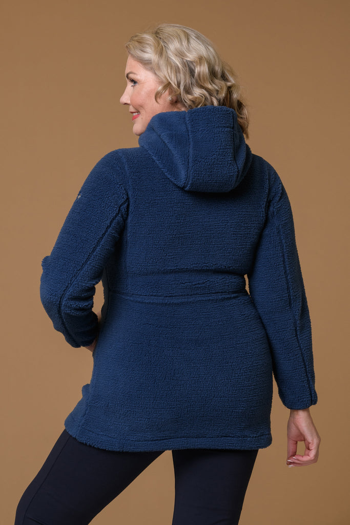 Long Fleece Jacket-Blue-Jackets-Paco