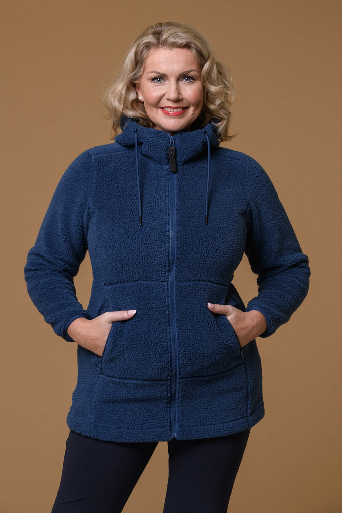 Long Fleece Jacket-Blue-Jackets-Paco