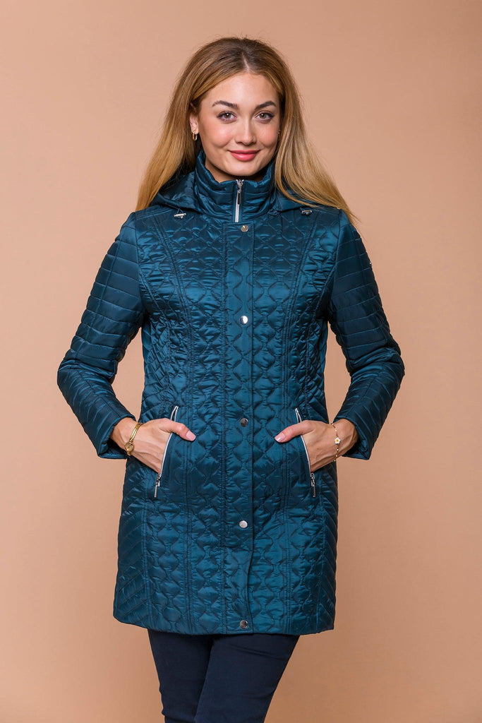 Long Multi Quilt Jacket-Jackets-Paco