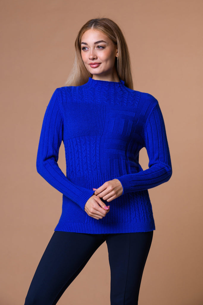 Multi Cable Mix Sweater-Knitwear-Paco