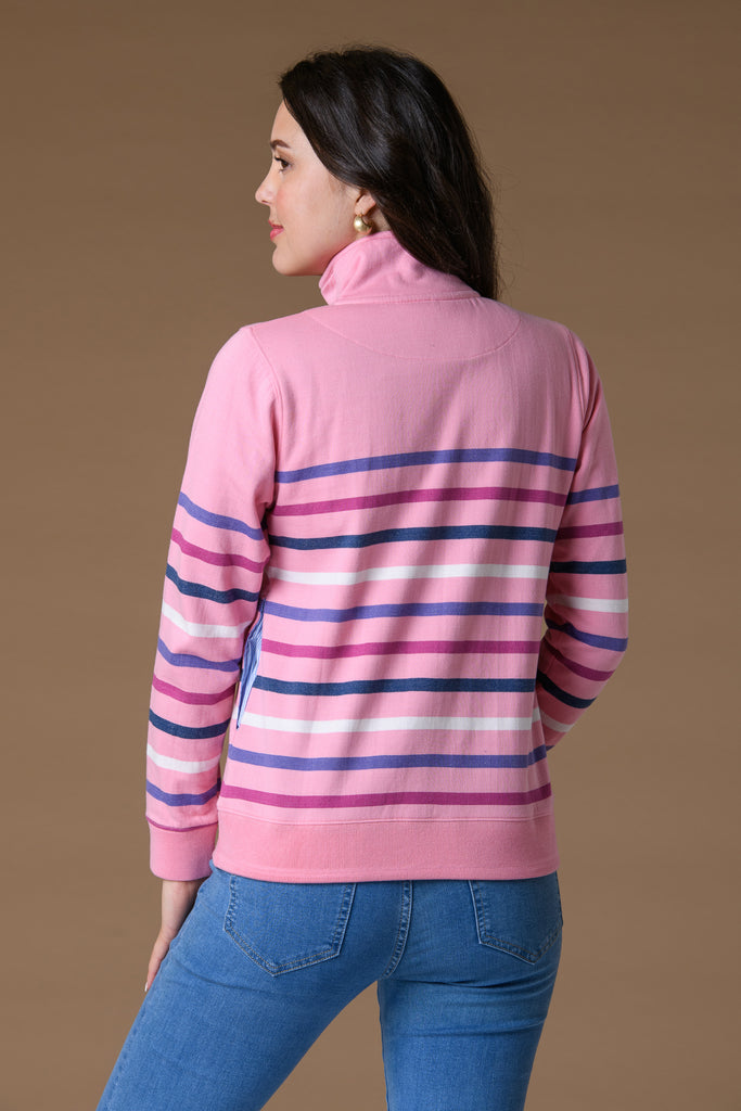 Multi Colour 1/2 Zip - Pink-Fleece-Paco